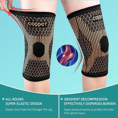 Copper Knee Brace for Arthritis Pain & Support-